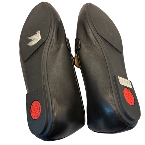 FITFLOP DELICATO Soft Leather Loafers in black New Size 10 - Picture 7 of 10